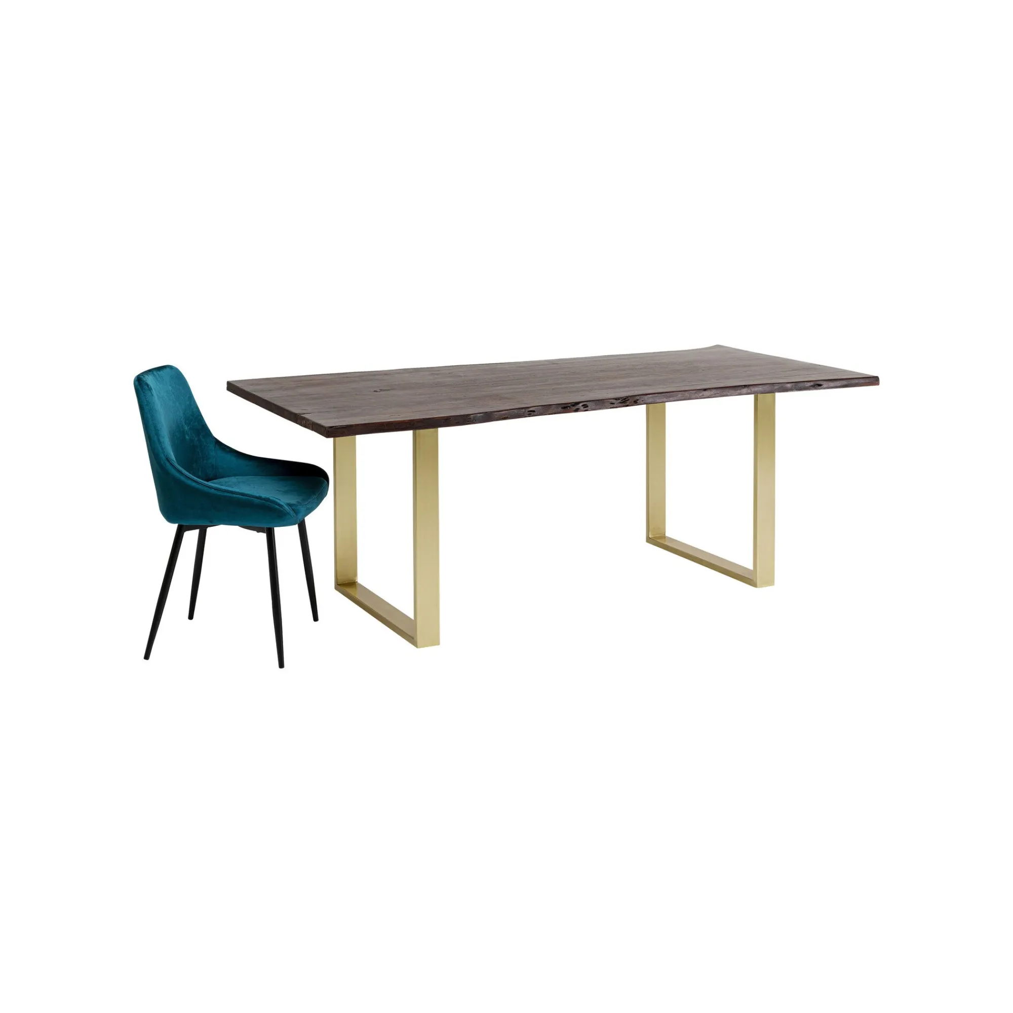 KARE Design Table Harmony Noyer Laiton 200x100cm ^ Table