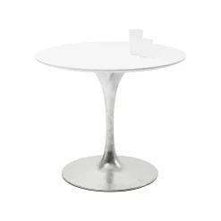 KARE Design Table Invitation 90cm Blanche & Zinc ^ Table
