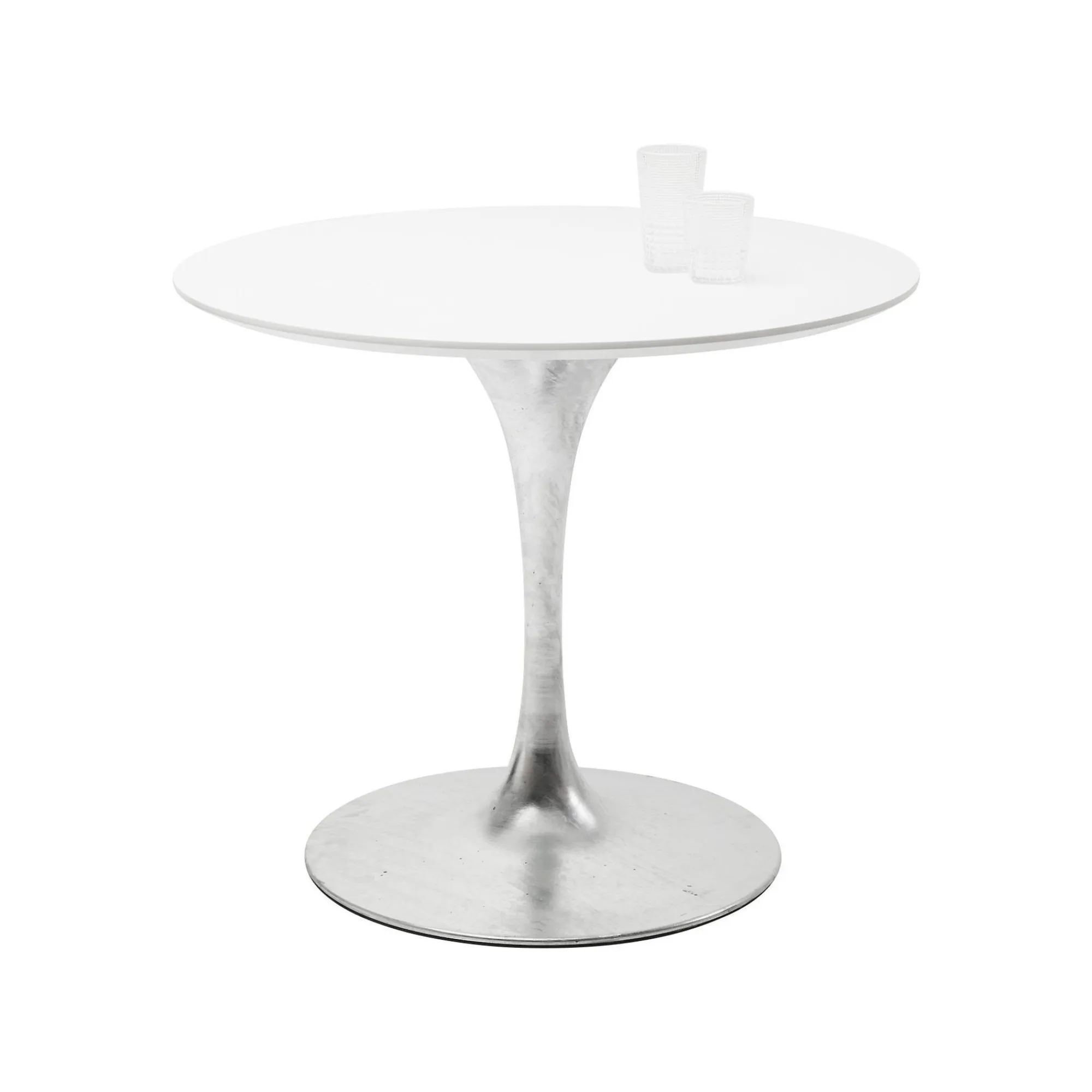 KARE Design Table Invitation 90cm Blanche & Zinc ^ Table