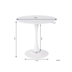 KARE Design Table Schickeria 80cm Blanche ^ Table