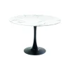 KARE Design Table Schickeria 110cm Effet Marbre Blanc Et Noire ^ Table