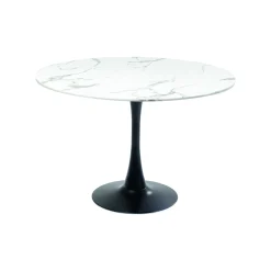 KARE Design Table Schickeria 110cm Effet Marbre Blanc Et Noire ^ Table