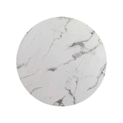 KARE Design Table Schickeria 80cm Effet Marbre Blanc Et Noire ^ Table