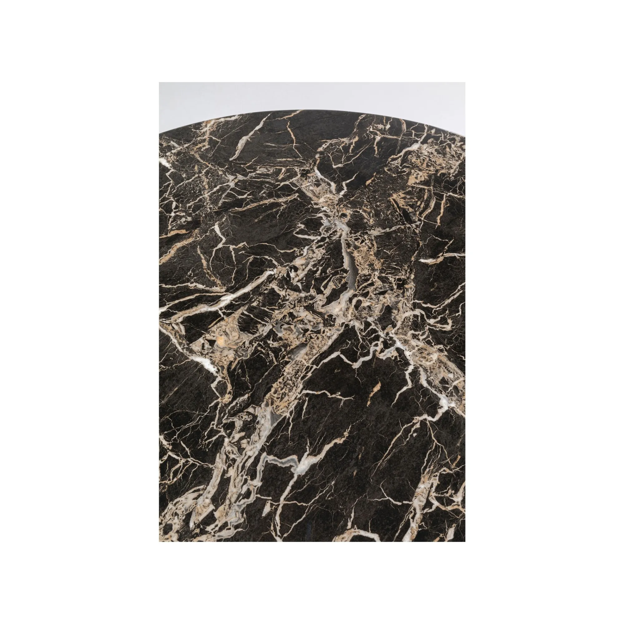 KARE Design Table Schickeria 110cm Effet Marbre Noir ^ Table
