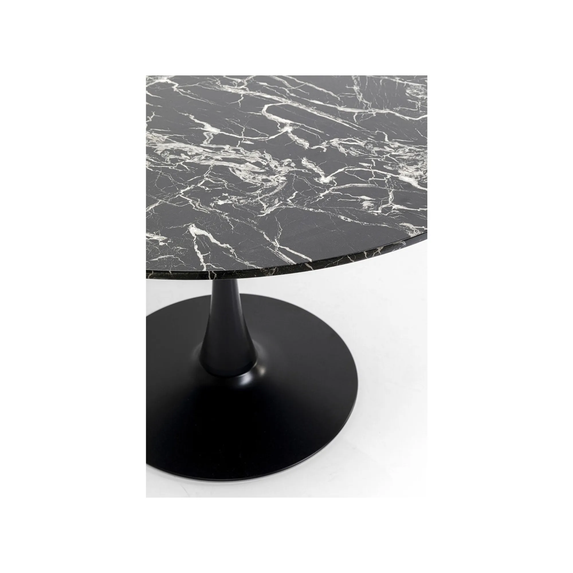 KARE Design Table Schickeria 110cm Effet Marbre Noir ^ Table