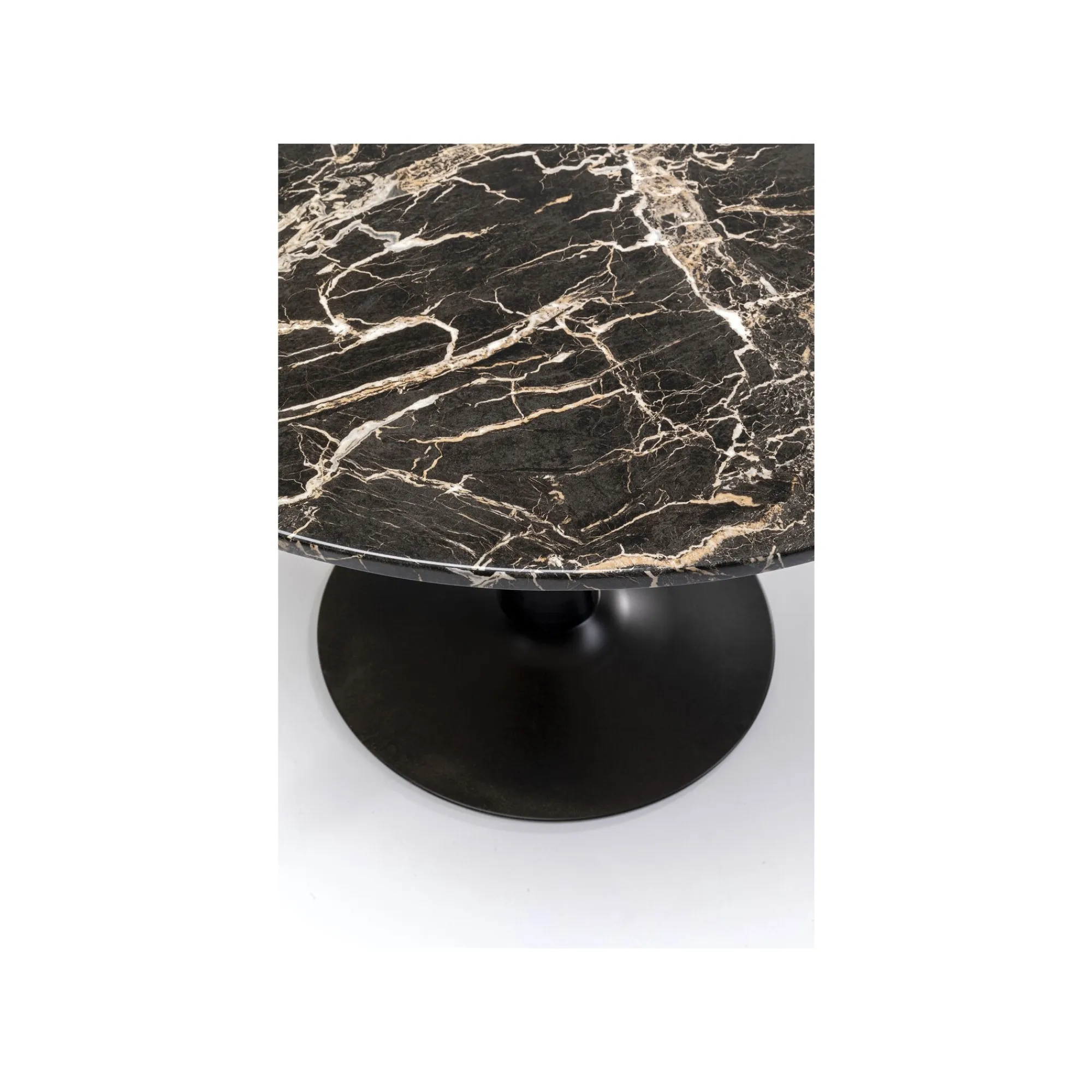 KARE Design Table Schickeria 110cm Effet Marbre Noir ^ Table