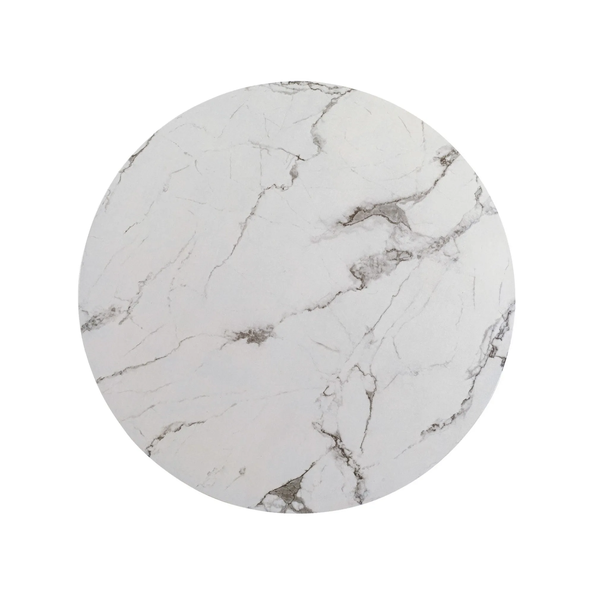 KARE Design Table Schickeria 110cm Effet Marbre Blanc ^ Table