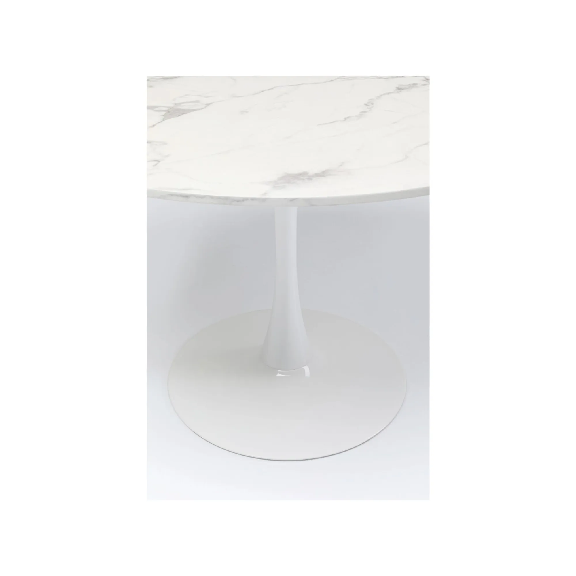 KARE Design Table Schickeria 110cm Effet Marbre Blanc ^ Table
