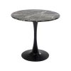 KARE Design Table Schickeria 80cm Effet Marbre Noir ^ Table