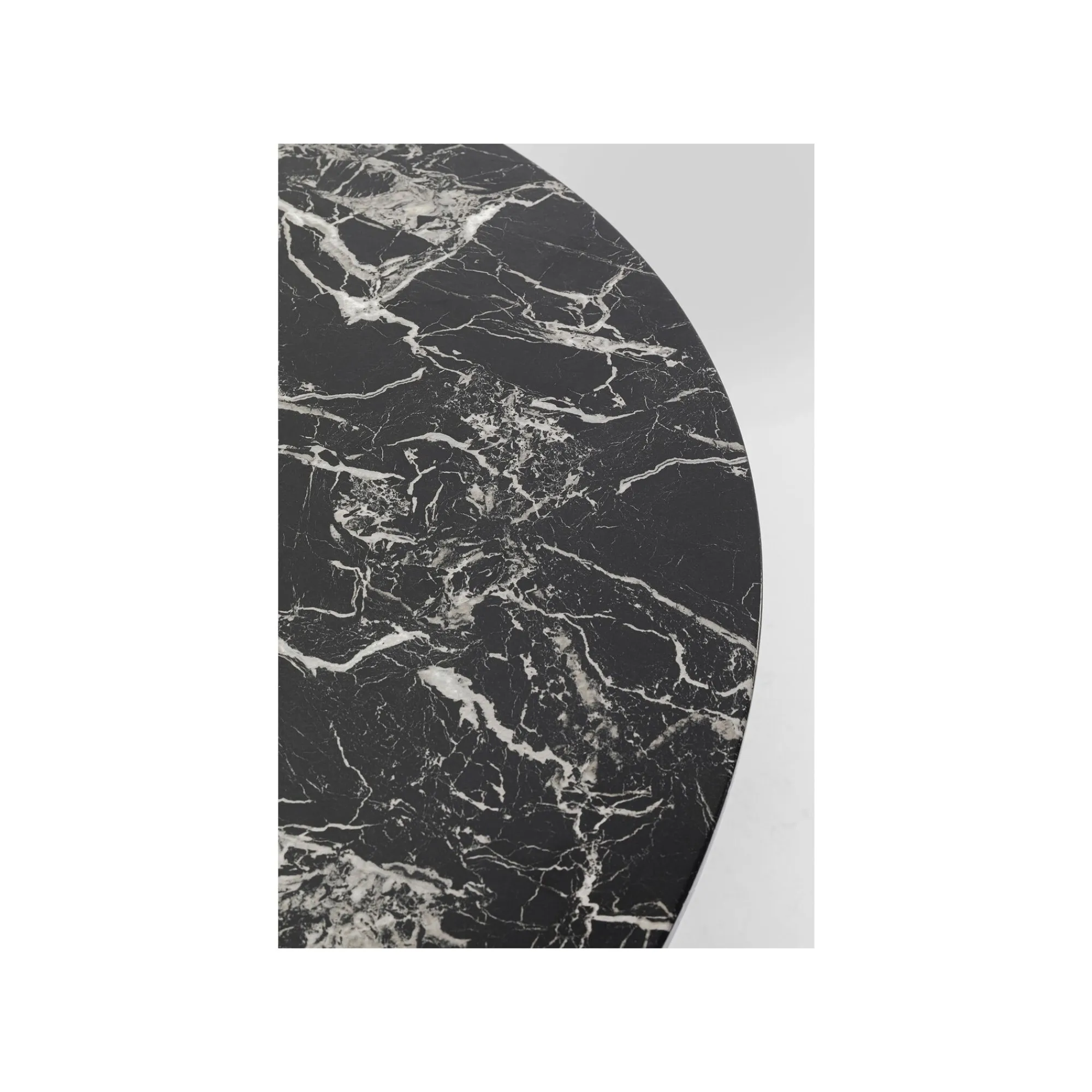 KARE Design Table Schickeria 80cm Effet Marbre Noir ^ Table