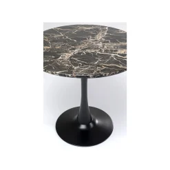 KARE Design Table Schickeria 80cm Effet Marbre Noir ^ Table