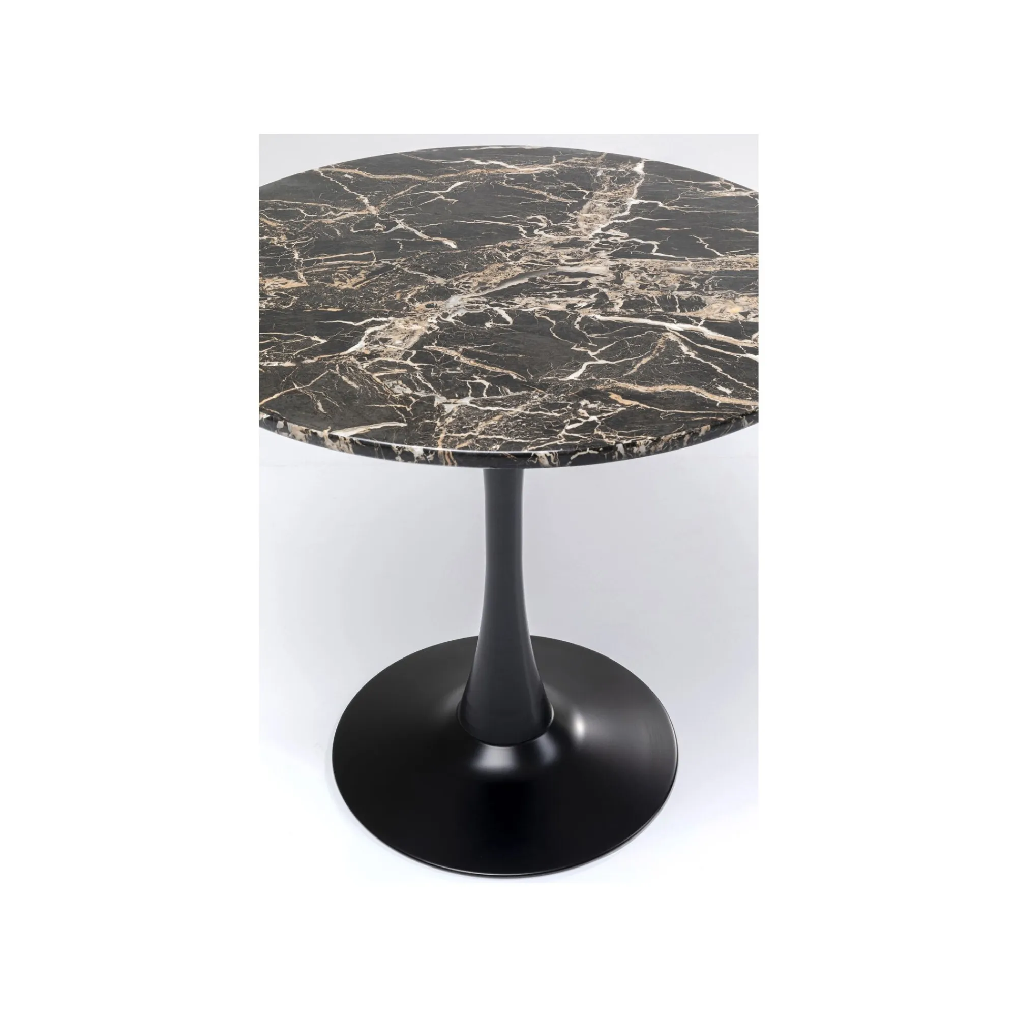 KARE Design Table Schickeria 80cm Effet Marbre Noir ^ Table