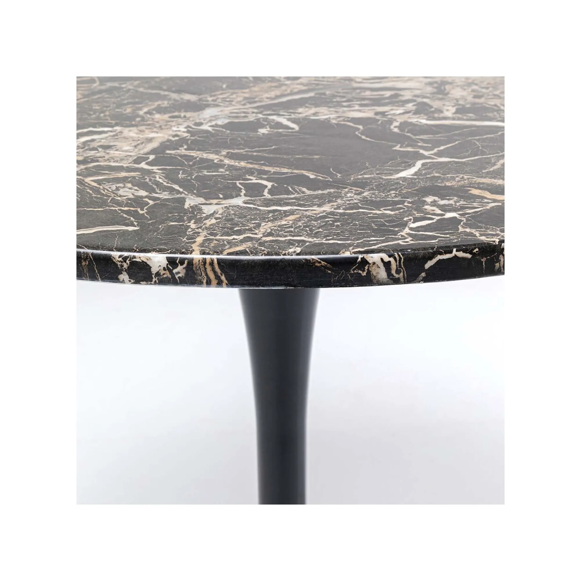 KARE Design Table Schickeria 80cm Effet Marbre Noir ^ Table