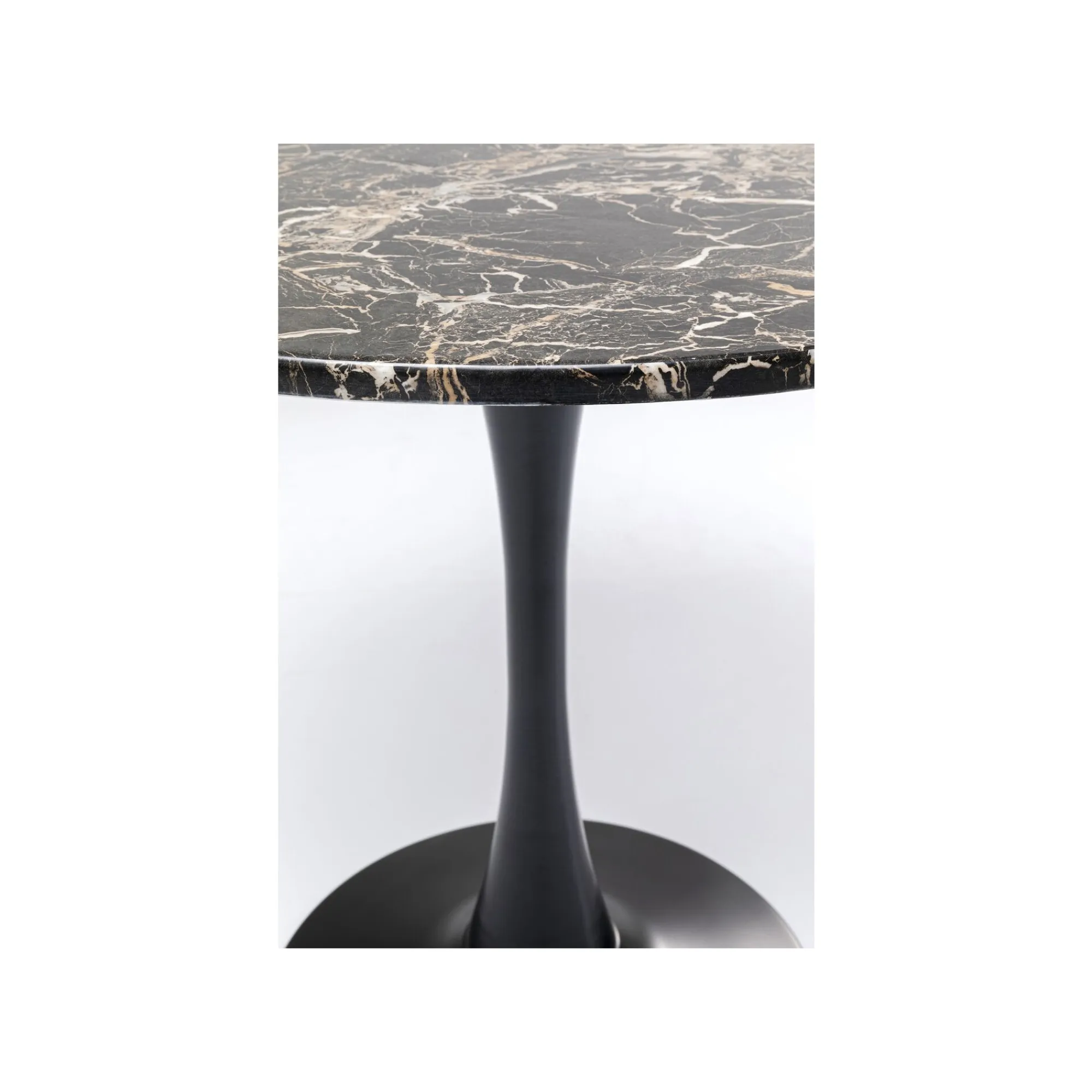 KARE Design Table Schickeria 80cm Effet Marbre Noir ^ Table