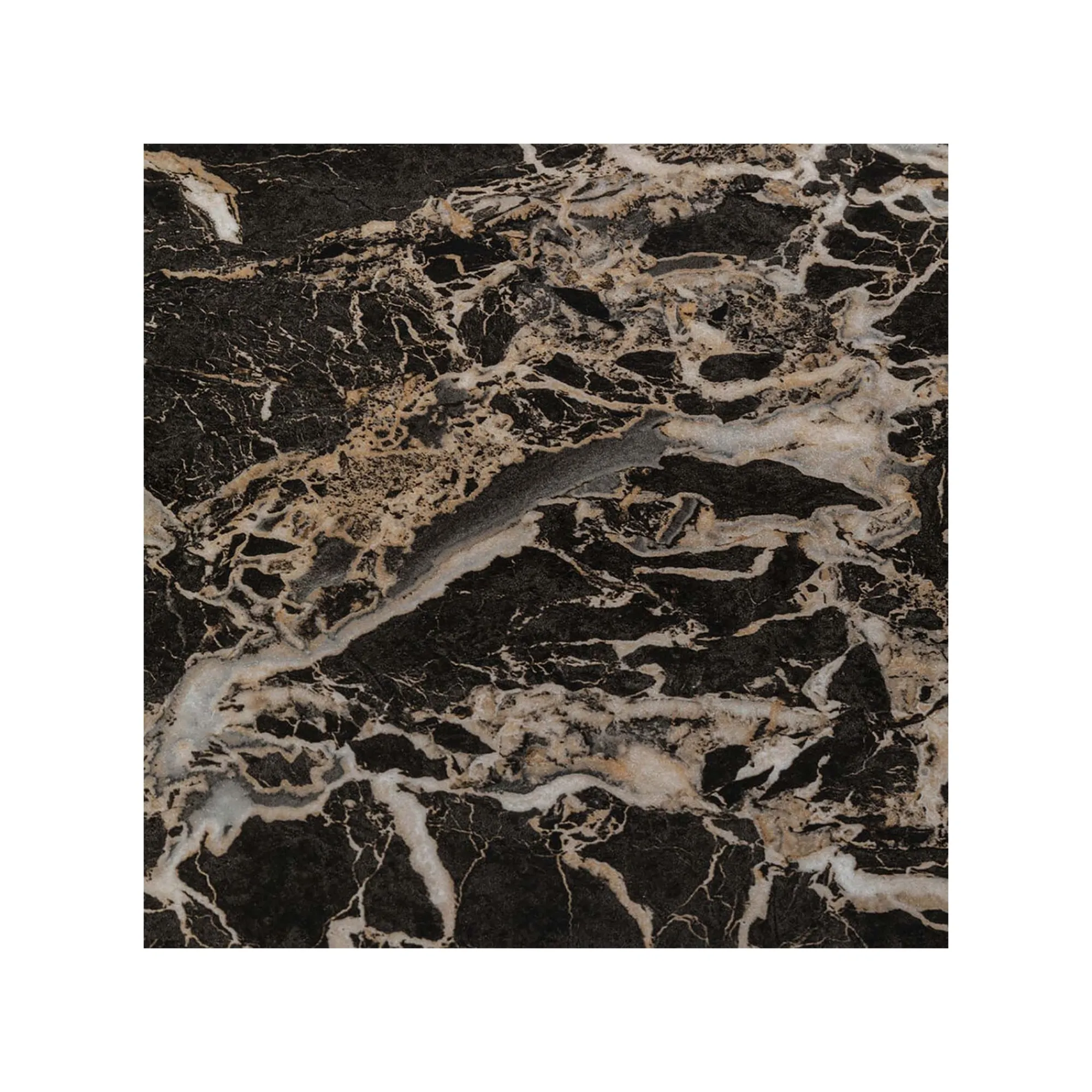 KARE Design Table Schickeria 80cm Effet Marbre Noir ^ Table