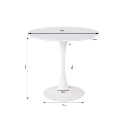 KARE Design Table Schickeria 80cm Effet Marbre Noir ^ Table