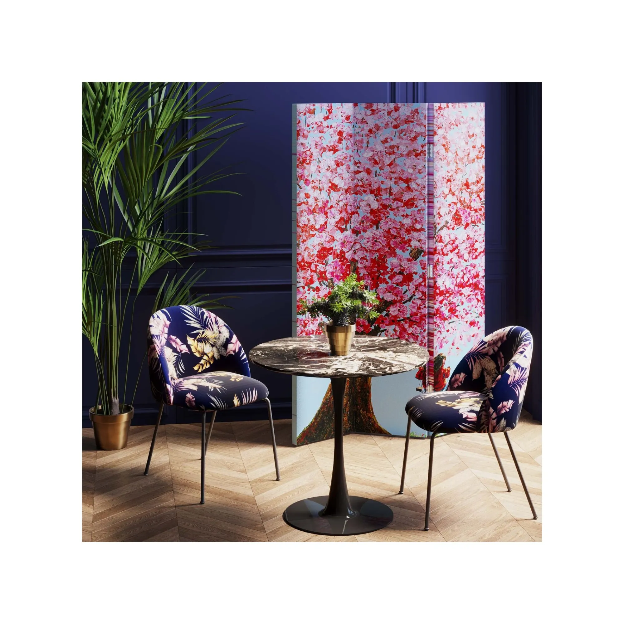 KARE Design Table Schickeria 80cm Effet Marbre Noir ^ Table