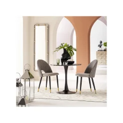 KARE Design Table Schickeria 80cm Effet Marbre Noir ^ Table