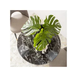 KARE Design Table Schickeria 80cm Effet Marbre Noir ^ Table