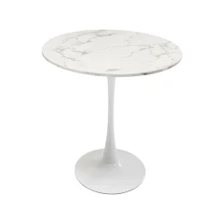 KARE Design Table Schickeria 80cm Effet Marbre Blanc ^ Table