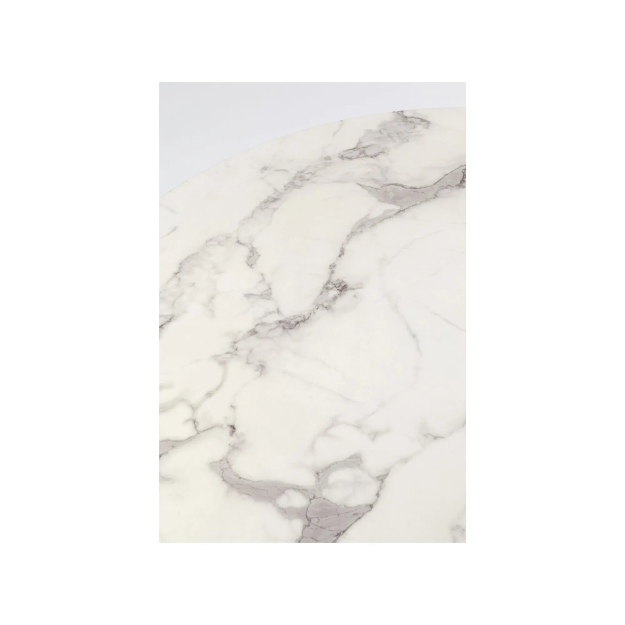 KARE Design Table Schickeria 80cm Effet Marbre Blanc ^ Table
