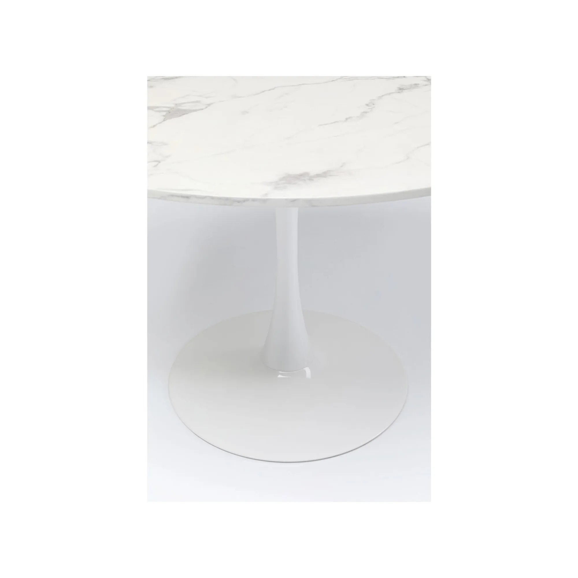 KARE Design Table Schickeria 80cm Effet Marbre Blanc ^ Table