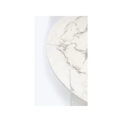 KARE Design Table Schickeria 80cm Effet Marbre Blanc ^ Table