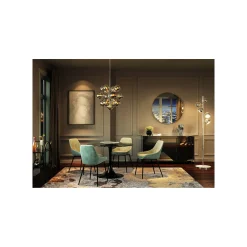 KARE Design Table Solo 110cm Effet Marbre Noir ^ Table