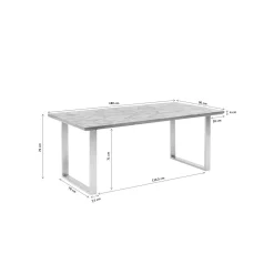 KARE Design Table Stars 180x90cm Acier ^ Table