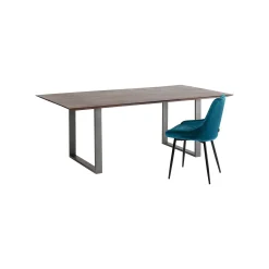 KARE Design Table Symphony Noyer Acier 160x80cm ^ Table