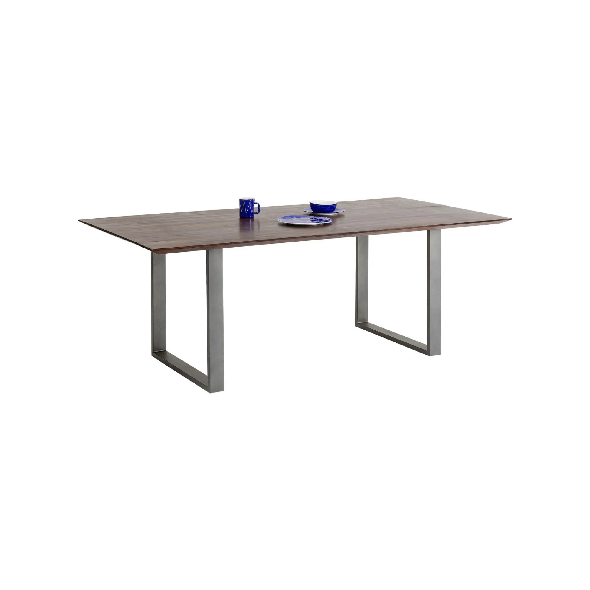 KARE Design Table Symphony Noyer Acier 200x100cm ^ Table