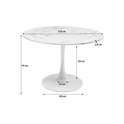 KARE Design Table Veneto Crème 110cm ^ Table