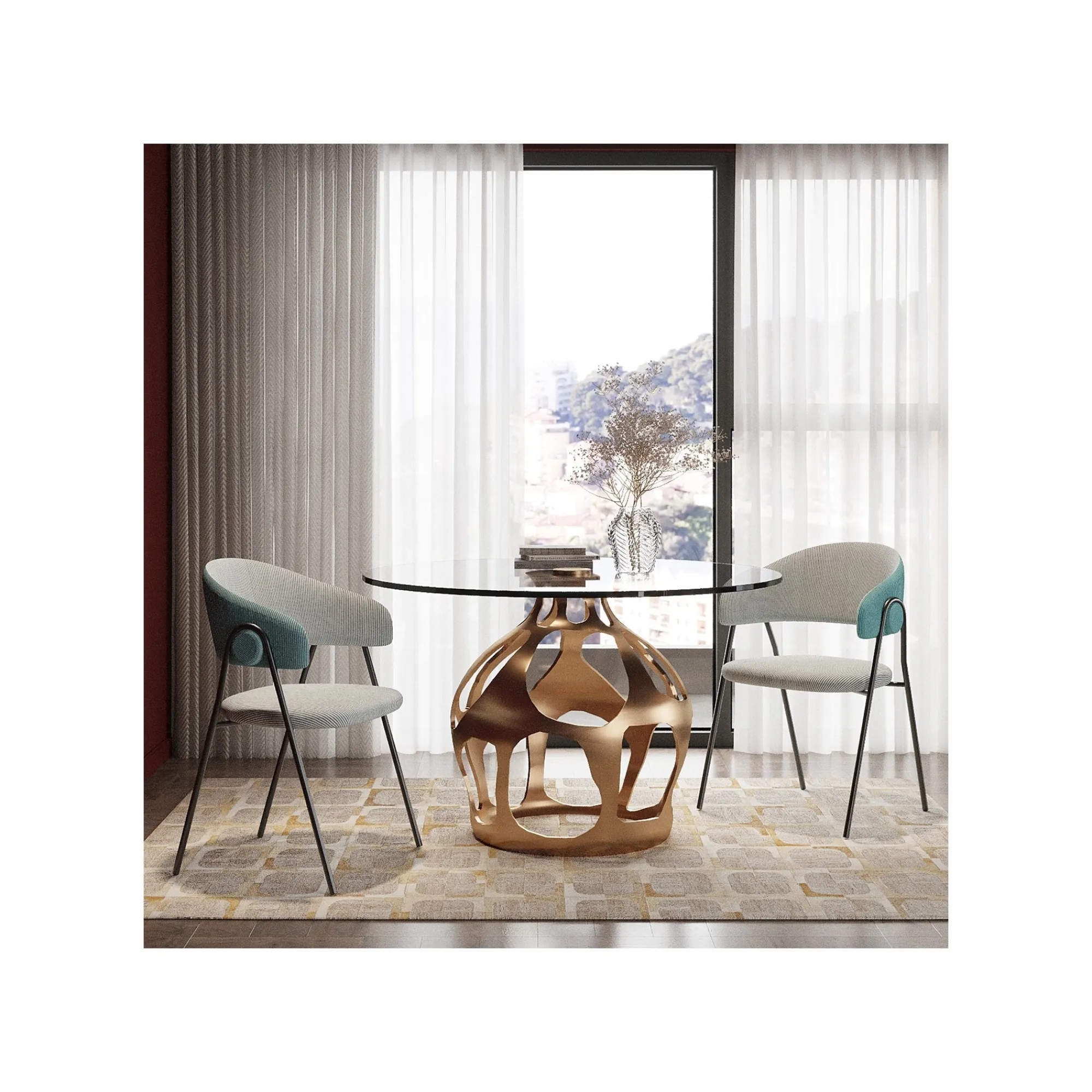 KARE Design Table Volcano 120cm Dorée ^ Table