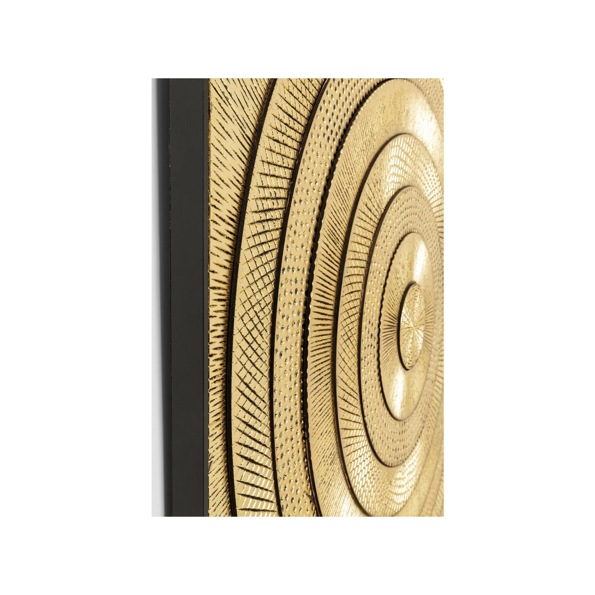 KARE Design Tableau Art Circle Doré 120x120cm ^ Tableau