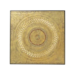 KARE Design Tableau Art Geometric Circle Doré 120x120cm ^ Tableau