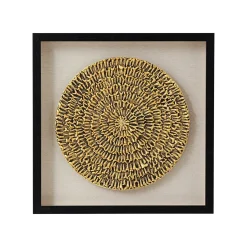 KARE Design Tableau 3D Chain Circle Doré 60x60cm ^ Tableau