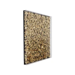 KARE Design Tableau 3D Feuilles Dorées 120x120cm ^ Tableau
