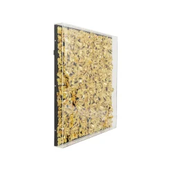 KARE Design Tableau 3D Fleurs Dorées 80x80cm ^ Tableau