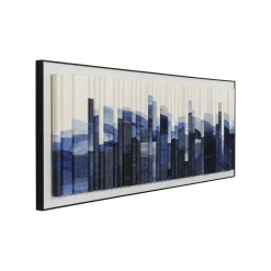 KARE Design Tableau 3D Shadow Skyline Bleu 160x60cm ^ Tableau