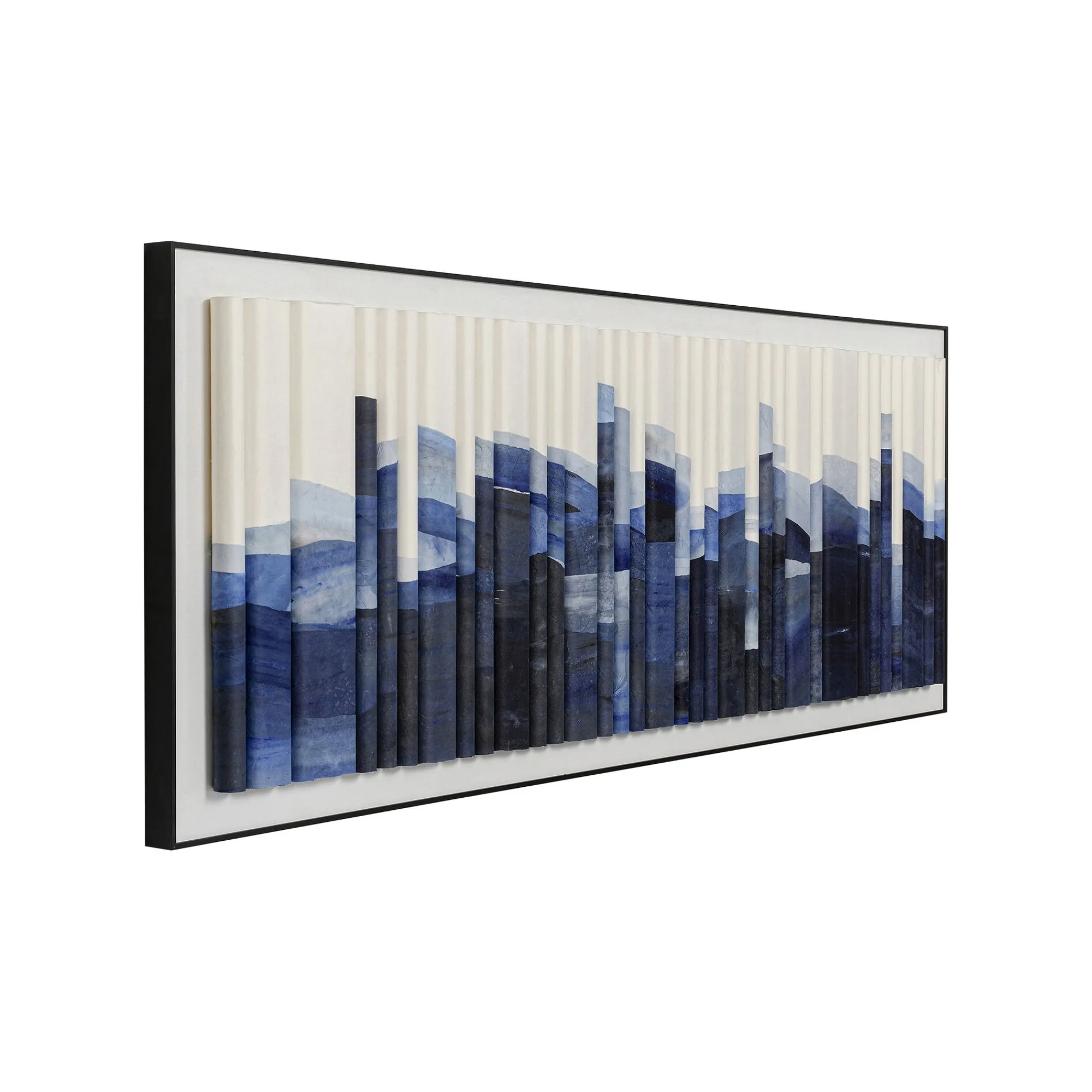 KARE Design Tableau 3D Shadow Skyline Bleu 160x60cm ^ Tableau