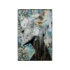 KARE Design Tableau En Verre Bleu Femme Profil Fleurs 100x150cm ^ Tableau