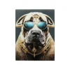 KARE Design Tableau En Verre Chien Lunettes 60x80cm ^ Tableau