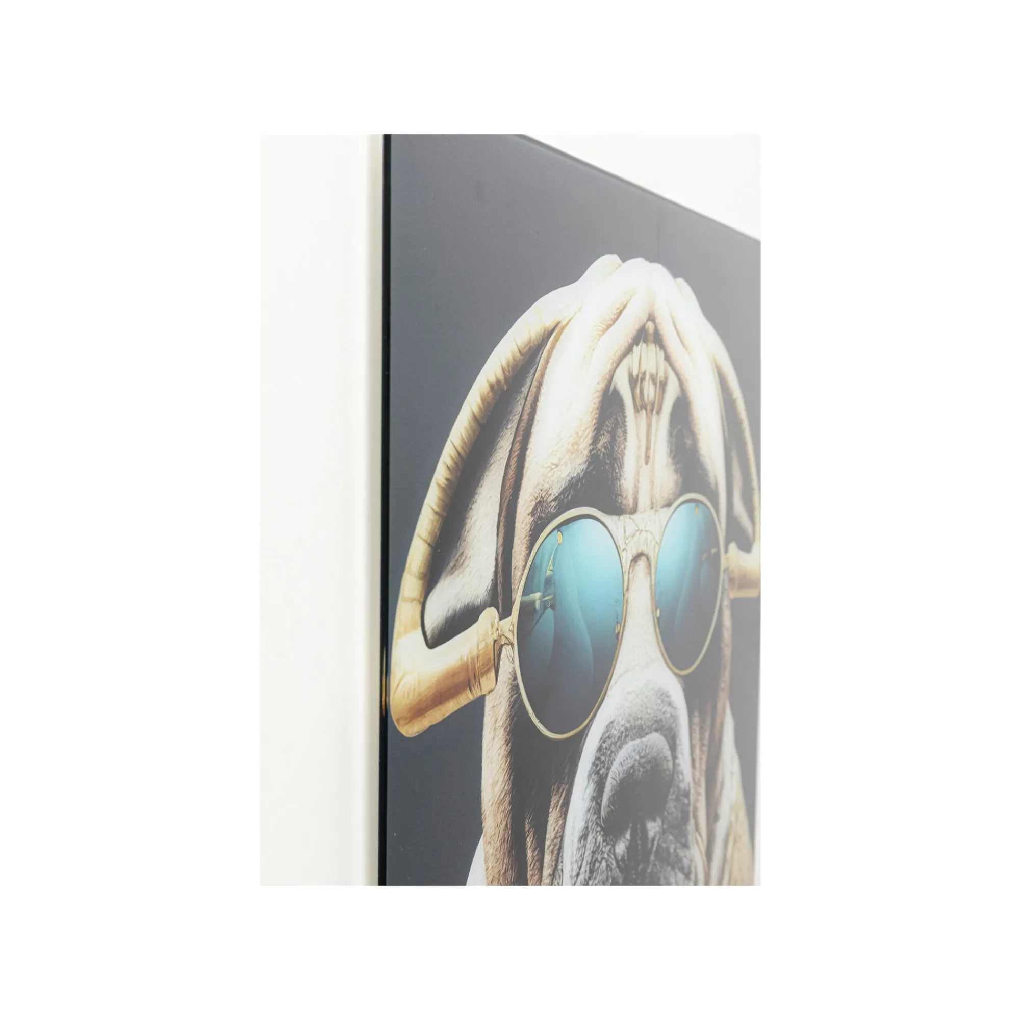 KARE Design Tableau En Verre Chien Lunettes 60x80cm ^ Tableau