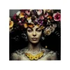 KARE Design Tableau En Verre Femme Fleurs Pastel ^ Tableau