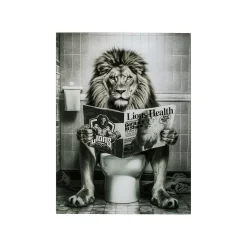 KARE Design Tableau En Verre Lion Journal 60x80cm ^ Tableau