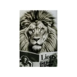KARE Design Tableau En Verre Lion Journal 60x80cm ^ Tableau