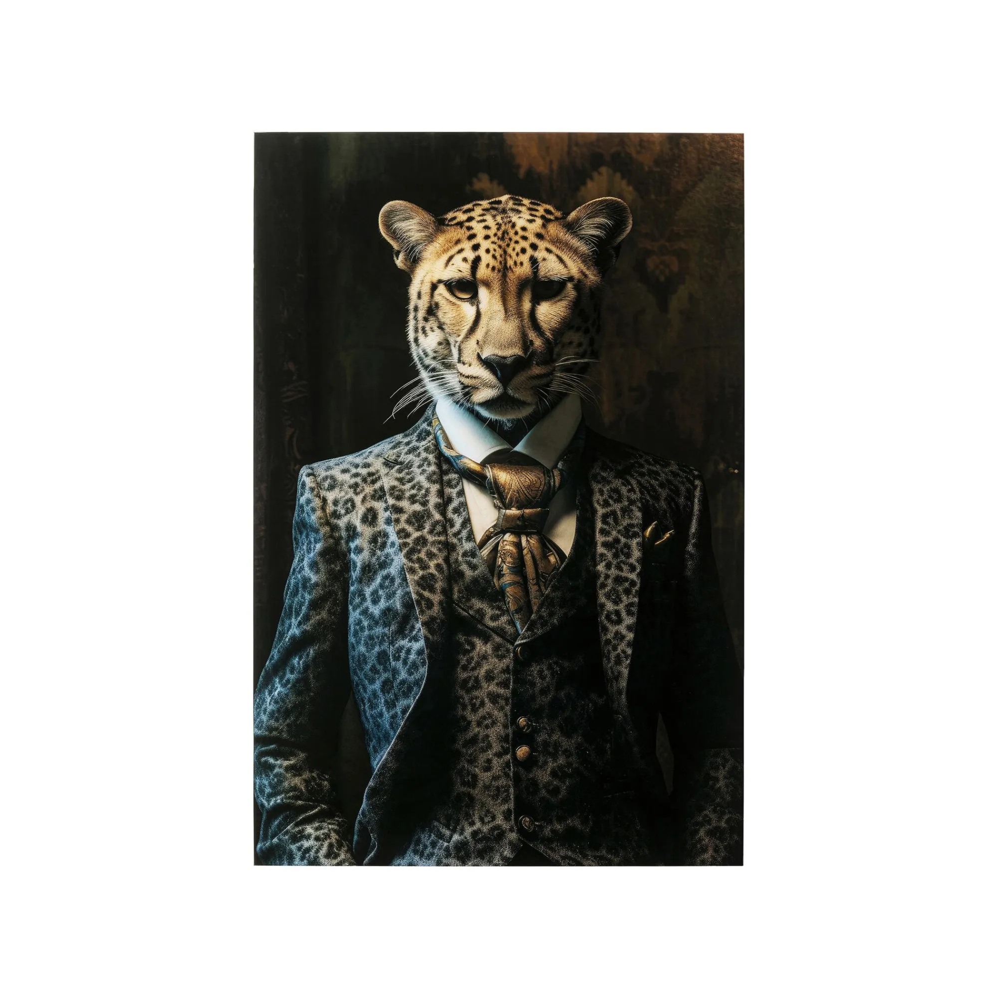 KARE Design Tableau En Verre Léopard Costume 100x150cm ^ Tableau