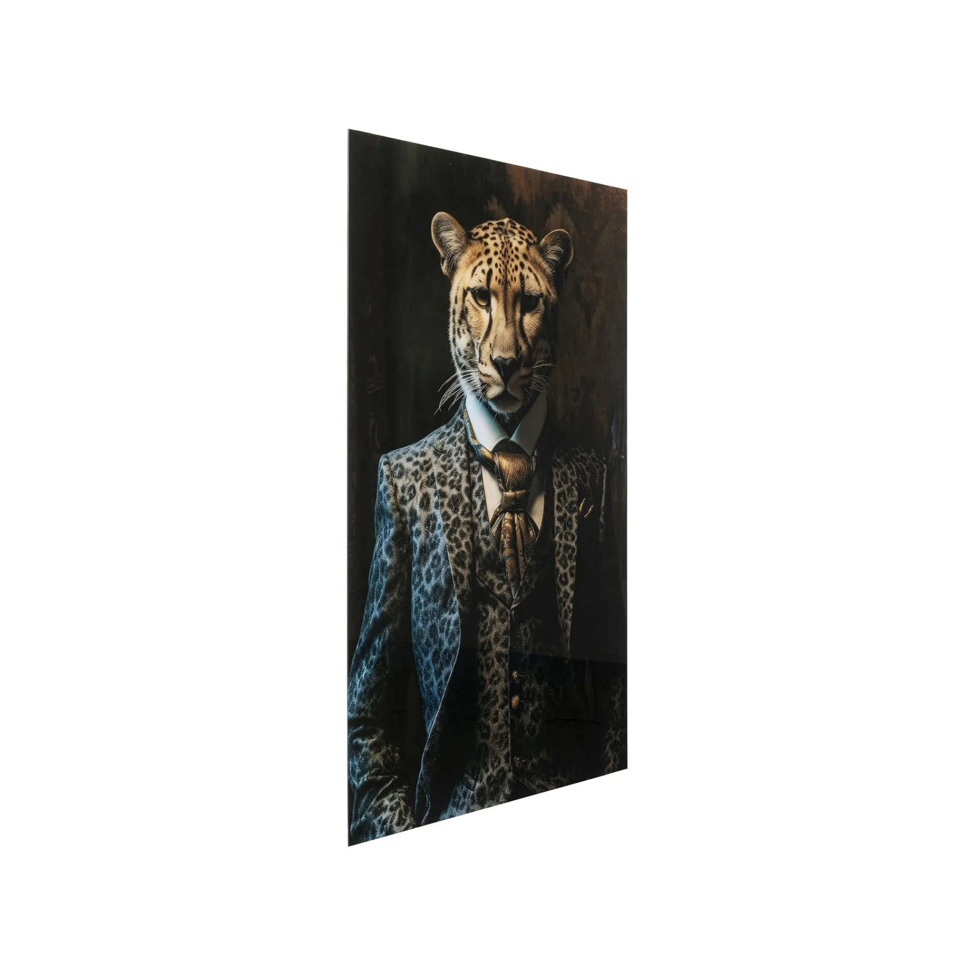 KARE Design Tableau En Verre Léopard Costume 100x150cm ^ Tableau
