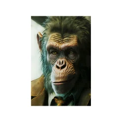 KARE Design Tableau En Verre Singe Au Bar 100x100cm ^ Tableau