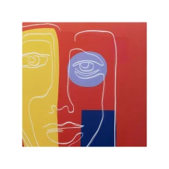 KARE Design Tableau En Verre Visage Rouge 100x100cm ^ Tableau